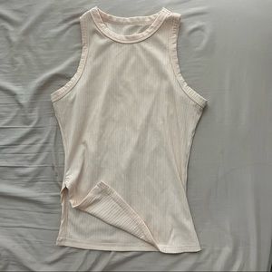 Ribbed tank top - M - off white